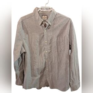 Denver Hayes Light Gray Casual Button-Down Shirt